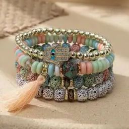 Set of 4 Women Slip-On Bracelets-24