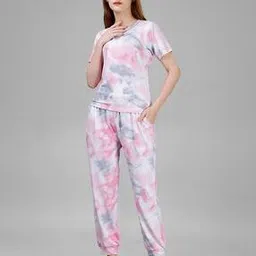 Women Tie & Dye 2-Piece Top & Pants Set-image-49