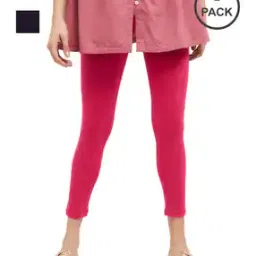 Pack of 2 Leggings with Elasticated Wasit-image-91