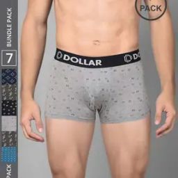 Pack of 7 Men Cotton Printed Shuffle Intellisoft Cotton Spandex Trunks-image-60