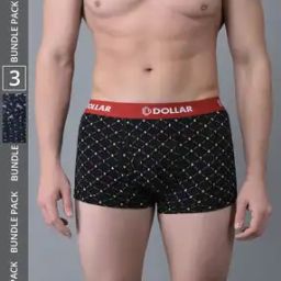 Pack of 3 Men Combed Cotton Printed Trunks-picture-30