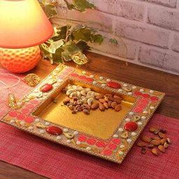 aapno rajasthan Embellished Wooden Tray-picture-28