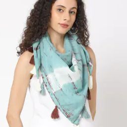 Tie & Dye Scarf with Tassel Detail-picture-42