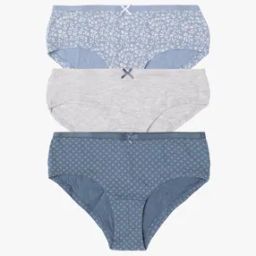 Pack of 3 Printed Cotton Hipster Panties-image-44