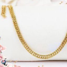 Gold Plated Curb Link Chain-38