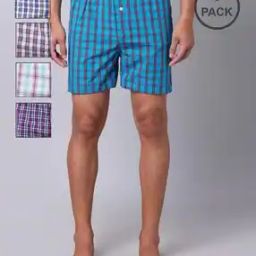 Pack of 5 Men Regular Fit Checked Boxers-picture-19