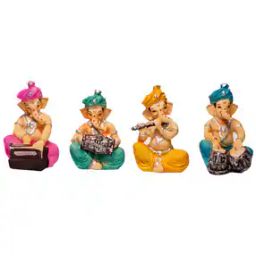 Set of 4 Polyresin Ganesha Showpieces-18