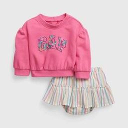 Logo Print Sweatshirt & Skirt Set-image-13