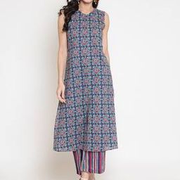 Floral A-line Kurta-48