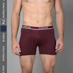 Pack of 2 Men Solid Combed Cotton Intrerlock Pocket Trunks-image-35