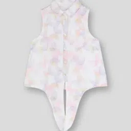 wotnot by azorte Butterfly Print Dobby Knotted Waist Top-picture-23
