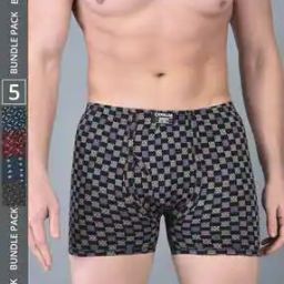 Pack of 5 Men Soft Combed Cotton Printed Trunks-image-33