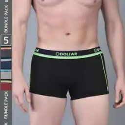 Pack of 5 Men Super Combed Cotton Solid Trunks-29