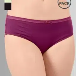 Pack of 3 Briefs Panties with Elasticated Waist-image-57