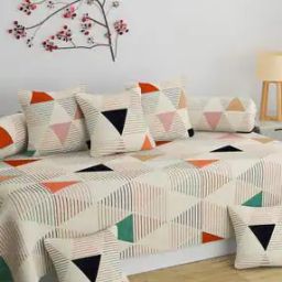 Printed Diwan Set of 8-23