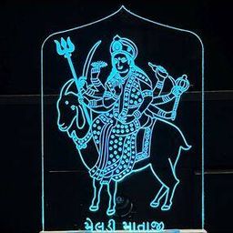 Meldi Mataji 3D Optical Illusion LED Night Lamp-4