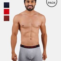 Men Pack of 4 Trunks with Elasticated Waist-picture-45