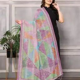 Women Geometric Print Dupatta-23