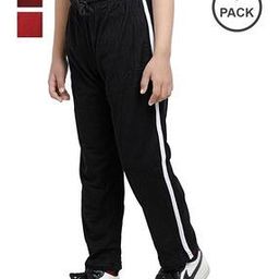 indiweaves Boys Pack of 3 Straight Track Pants with Contrast Taping-picture-9