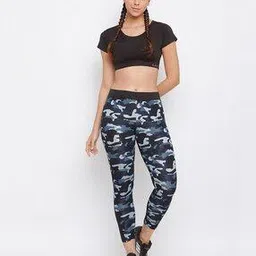 Women Geometric Fitted Track Pants-image-3