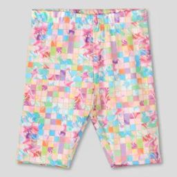 Girls Checked Slim Fit Flat-Front Shorts-picture-5