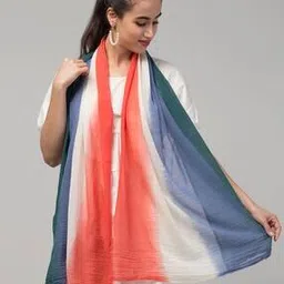 j style Women Colourblock Scarf with Frayed Hem-picture-29