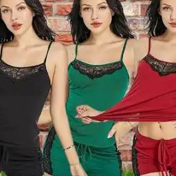 Women Pack of 3 Lace Babydoll-image-11