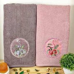Pack of 2 Embroidered Bath Towel-20