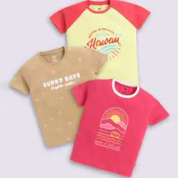 Pack of 3 Boys Printed Regular Fit T-Shirts-picture-1