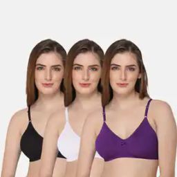 Pack Of 3 Women Sports Bra with Back Closure-image-51
