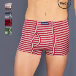 Pack of 5 Men Striped Trunks-image-52