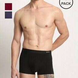 Men Pack of 3 Typographic Print Trunks with Elasticated Waistband-image-92
