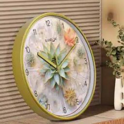 Floral Round-Shaped Wall Clock-image-45