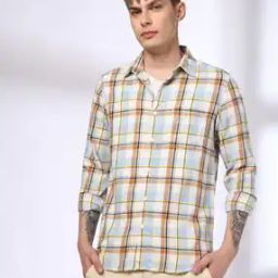 Men Checked Regular Fit Shirt with Patch Pocket-picture-11