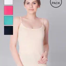 Pack of 5 Scoop-Neck Camisoles-image-5