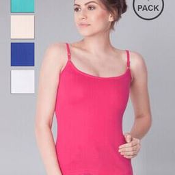 Pack of 5 Scoop-Neck Camisoles-image-99