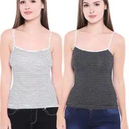 Pack of 2 Striped Camisoles-12