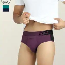 Pack of 2 Colourblock Briefs with Elasticated Waist-image-16