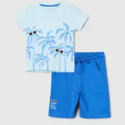 Boys Graphic Print T-Shirt & Shorts Set-image-39