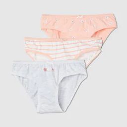 Girls Pack of 3 Printed Briefs-image-1