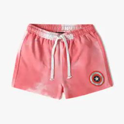 Girls Captain America Print Regular Fit Shorts-image-38