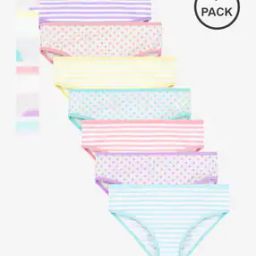Girls Pack of 6 Polka-Dot Briefs with Elasticated Waistband-picture-25