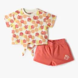 Girls Printed T-Shirt & Shorts Set-image-65