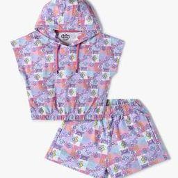 yousta Girls Printed Hoodie & Shorts Set-picture-17