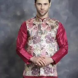 Men Regular Fit Nehru Jacket with Button Closure-picture-0