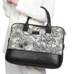 Animal Print Laptop Bag with Detachable Shoulder Strap-image-5