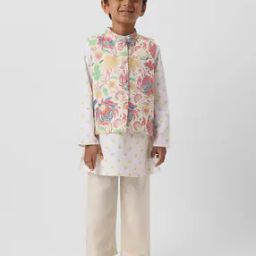 nauti nati Floral Kurta Pyjama Set with Jackets-picture-13