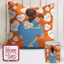 Typographic Print Cushion Cover with Coffee Mug-10