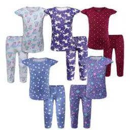 Girls Pack of 5 Printed Cotton T-Shirt with Capris-40