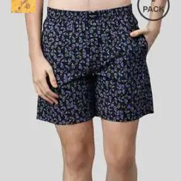 Pack of 2 Geometric Print Boxers with Elasticated Waistband-picture-0